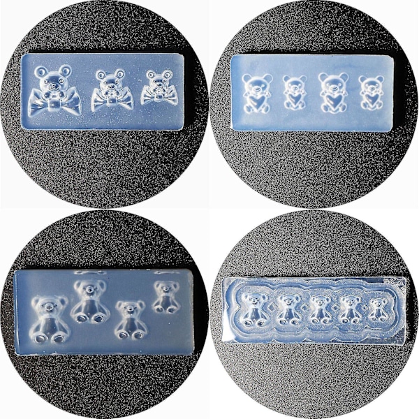 4 stk. Mini Kunst Rotte Epoxy Harpiksforme S Stickers Ornts Silic Form Diy Håndværk Smykkeværktøjer
