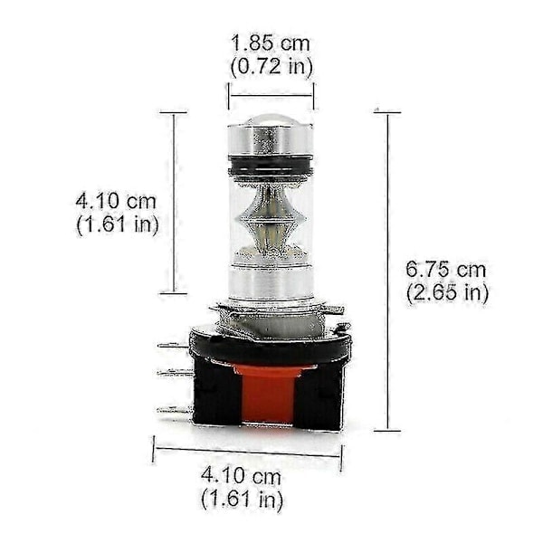 2x H15 LED-ajovalopolttimot 8000k 20smd Kaukovalo DRL-valosarja autolle Lähivalo H1 H3 H4 H6 H8 H9 H11 H16 Aotu-valot [YJD] 6000K Viileä valkoinen
