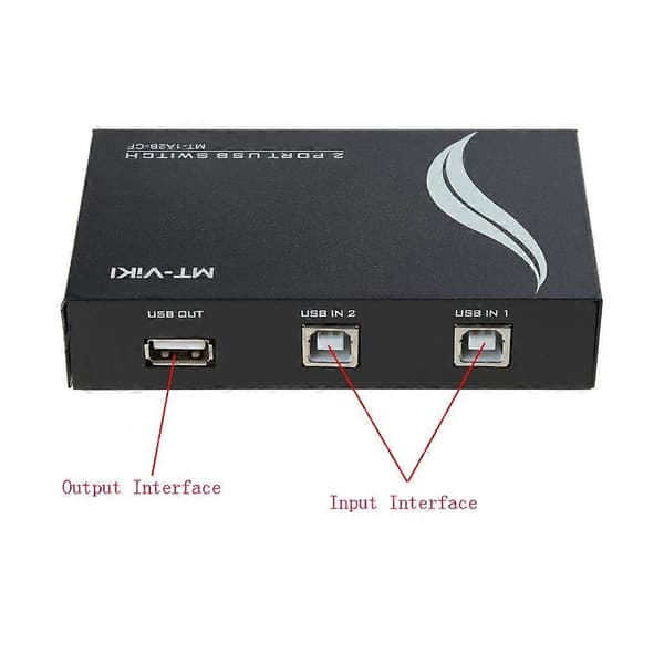 2 Ports USB2.0 Delingsenhed Switch Switcher Adapterboks Til PC Scanner Printer
