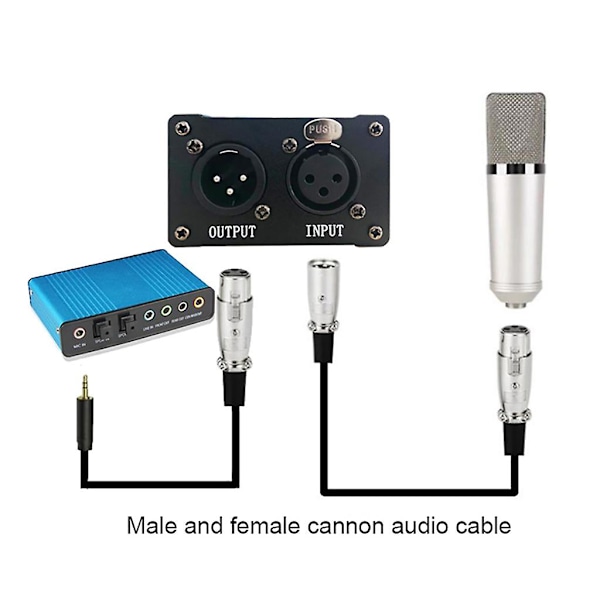 48V Phantom Strømforsyning Kondensatormikrofon Phantom USB Strøm GAZ-PS02
