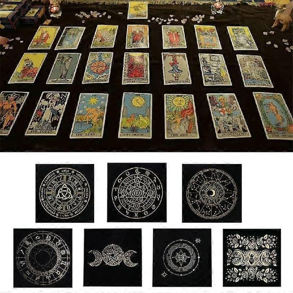 Astrologi Stjerner Pendul Spådom Borddække Divination Brætspil Dug