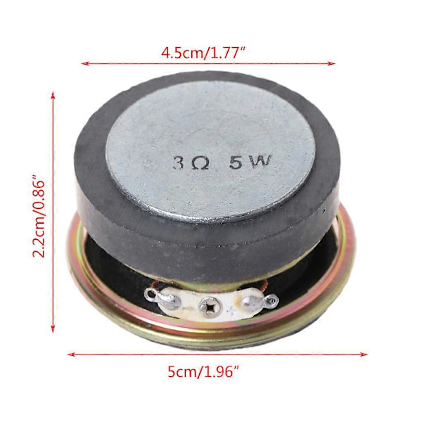 Høyttaler med dobbel membran Design 3 Ohm 5W for bærbare høyttalere for multimedia mini stereo høyttalere tilbehør boks
