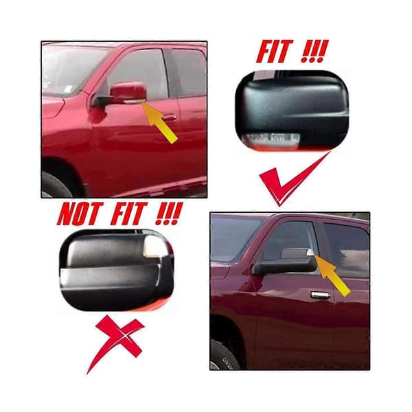 Dynamiske Blinklys Blinklys Indikatorlys Auto for Ram 1500 2500 2009-2014 68064949AA 68064948AA