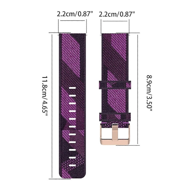 Nylon Loop-reim for Garmin Forerunner 255/Vivoactive 4 Klokker
