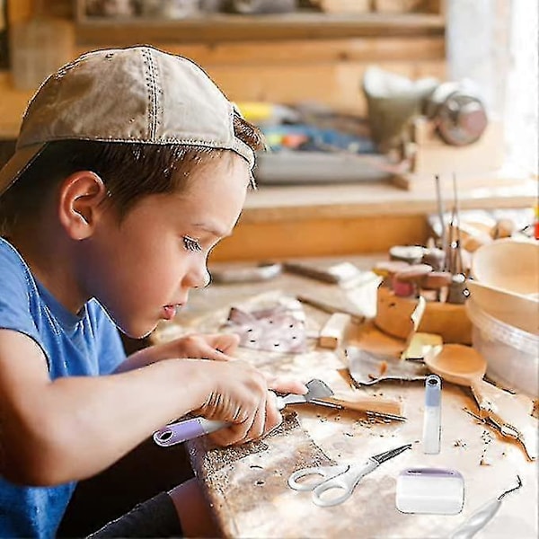 Verktygssats för hantverk, grundläggande verktygssats för korttillverkning, ogräsavlägsnande verktygssats inklusive trådhake, pincett, spatel för DIY-prägling, gravyr