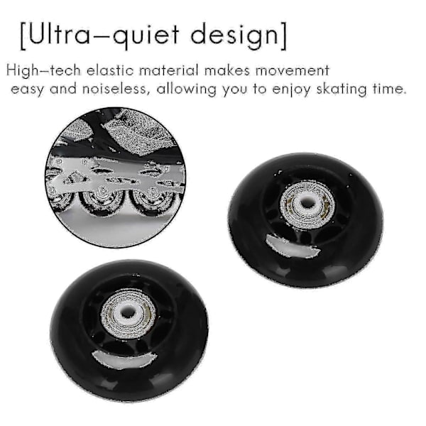 Inline-luistelupyörien vaihtopaketti 64 mm, sisä- ja ulkokäyttöön
