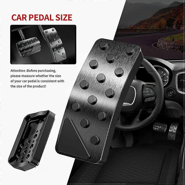 Til Dodge Durango Jeep Grand Cherokee 2011- Ingen boring Aluminium Brems- og Gaspedal Dæksler (Sort)