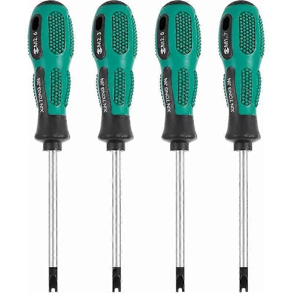 4-pack skruvmejslar för 2024 - U-formad magnetisk spårskruvmejsel, Cr-V multifunktionsverktygssats, precisionsverktygssats