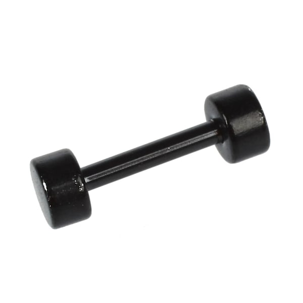 1 Par Mænds Barbell Titanium Stål Ørestikker 4mm Sort