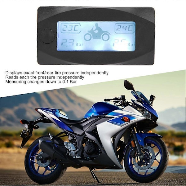 Moottoripyörän muoviset monitoiminen reaaliaikainen rengaspaineen seurantajärjestelmä TPMS Hondalle/Yamaha/Kawasaki/Suzuki