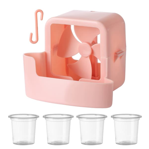 Gulvventilator, ikke-perforeret ventilator, termostat, husholdningshængende iskøleanordning Pink
