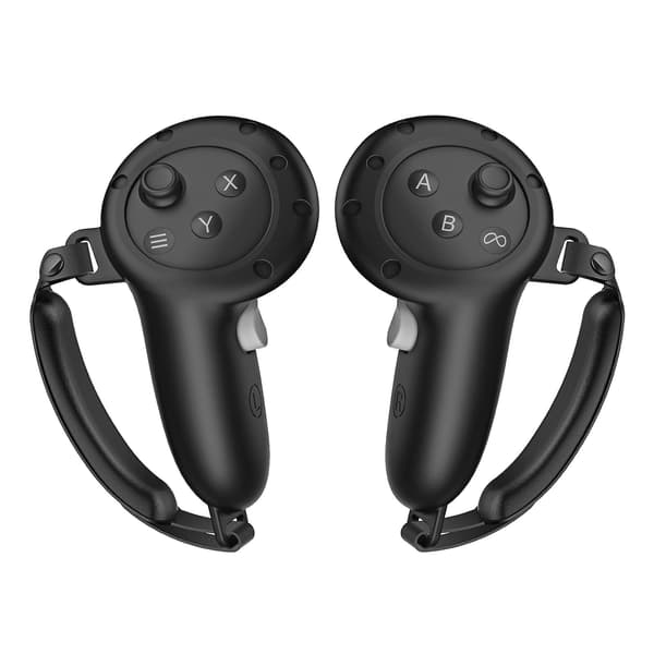 VR Controller Greb Beskyttelsesetui til Meta Quest 3, Bløde Silikon Greb Cover til Oculus Quest 3, Med Controller Håndremme