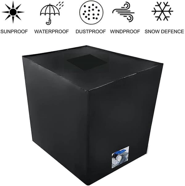 Vattentanklock, Lock för 1000 L IBC-Tank med Rektangulär Lock 25x25cm