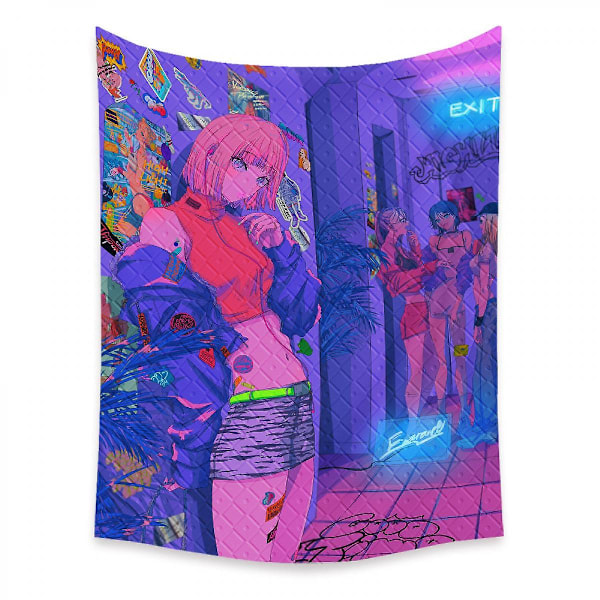 Wekity Anime Tapestry Æstetisk Kunst Hjem Baggrundstof Dekoration Gave Boho Tapestry til Stue Soveværelse Dekoration (614-15, 51 X 59 tommer)