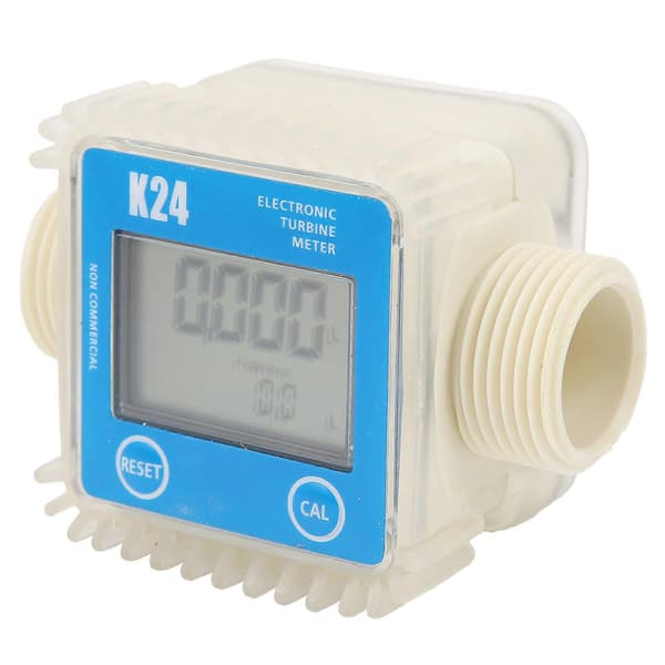 Digital Turbinflödesmätare Bränslepump Kemikalier Bensin Mätinstrument K24 1 tum
