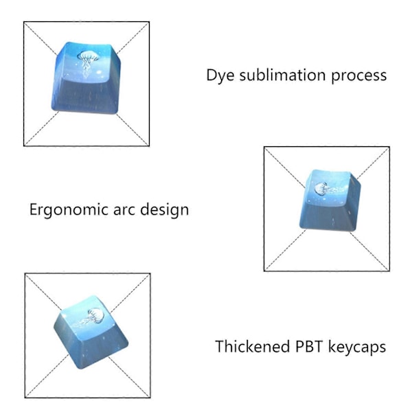 DIY Mekaniikka Näppäimistö Key Capsille 8 Näppäimelle PBT Viisi Puolta Dye Subbed Keycap OEM Profiili 6.25 Space ESC Enter Direct
