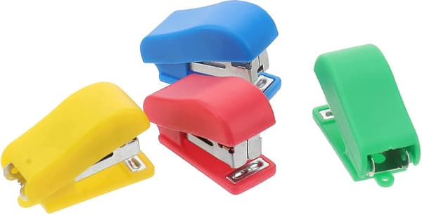 Jinyi Håndpresset Mini Heftemaskin for Skrivebord, Tilbehør for Barn