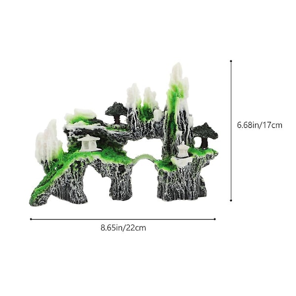 1 stk Kunstig Klippeformation Akvarium Ornament