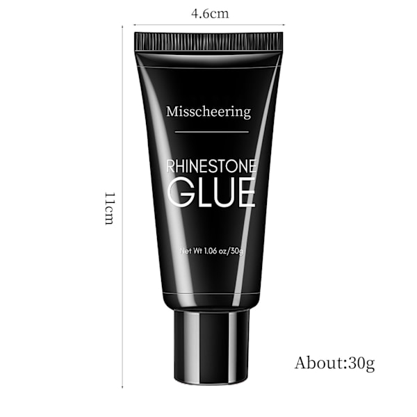 Nagelkonst strasslim 30g, superklistrigt ädelstensnagellim, nagelkonst strass kristall ädelstenslim
