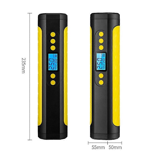 Bærbar Luftkompressor Mini Inflator Elektrisk Pumpe Nød Dekk Inflator Med LCD-Skjerm LED-Lys Mobil Strøm 2000mah Oppladbart Li-ion Batteri