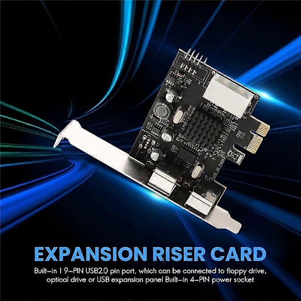 PCI-E Dobbelt Port PS2 Udvidelseskort Eksternt PS2 Enhed Udvidelseskort Driverfri Plug and