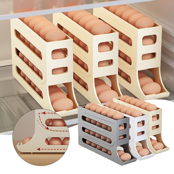 Kreativitet Egg Oppbevaringsboks Multifunksjonell Vaskbar Eggbeholder for Innendørs