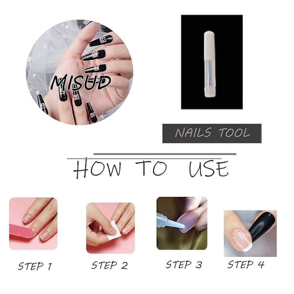 1 st Set Falska Naglar för Nagelkonst (cblcy-k04 (lim)) Makeup