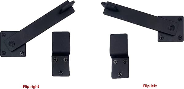 2 stk. Robust 5,5\" Smijern Dørgreb, Solid Metal Flip Latch Lås Til Trælade/hegn Tilføj Mere Sikkerhed Og Privatliv (sort)