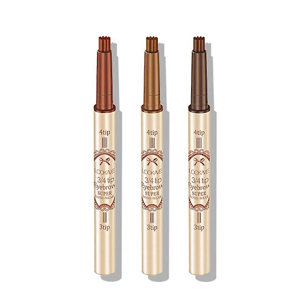 Øjenbryn Pen Øjenmakeup Microbladings Tattoo 4 Hoved Holdbar Langvarig til Kvinder Dame Pige