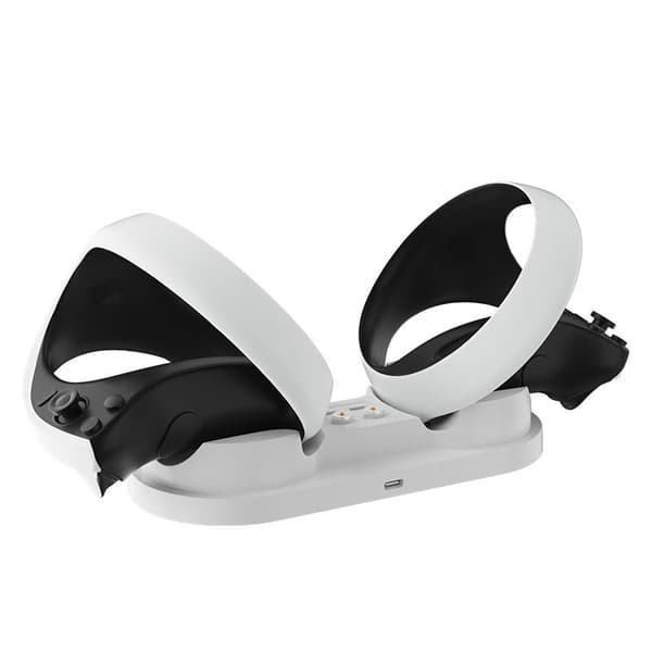 Kompatibel med PS5 VR2 Spilkontroller med LED Lys Opladningsstativ Bærbar Controller Dobbelt Oplader