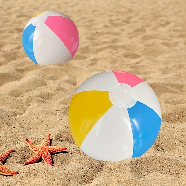 10 st Fyrfärgade Strandbollar, 4-färgs Boll Uppblåsbar Färgboll, Pool Leksak Boll, Strandfest Present, Uppblåsbar Ballon Strandboll
