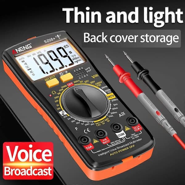 Multimeter LCD-Lomme Digital Multi-Tester Voltmeter Amperemeter Ohmmeter AC-DC