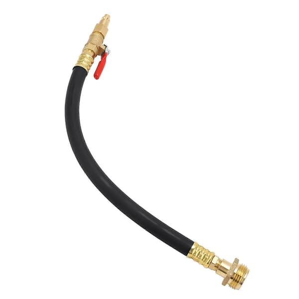 RV-vinteriseringskit med snabbkopplingsplugg och avstängningsventilskompressoradapter för husvagn, båt, husbil, bevattningssystem, svart