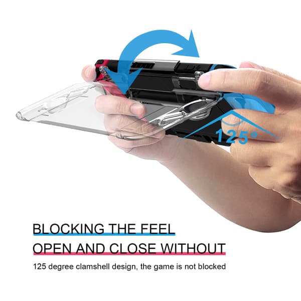 Fuld-dækkende beskyttelsesetui til Nintendo Switch, integreret krystaletui til Switch-konsol, PC hardcase (2 stk.)