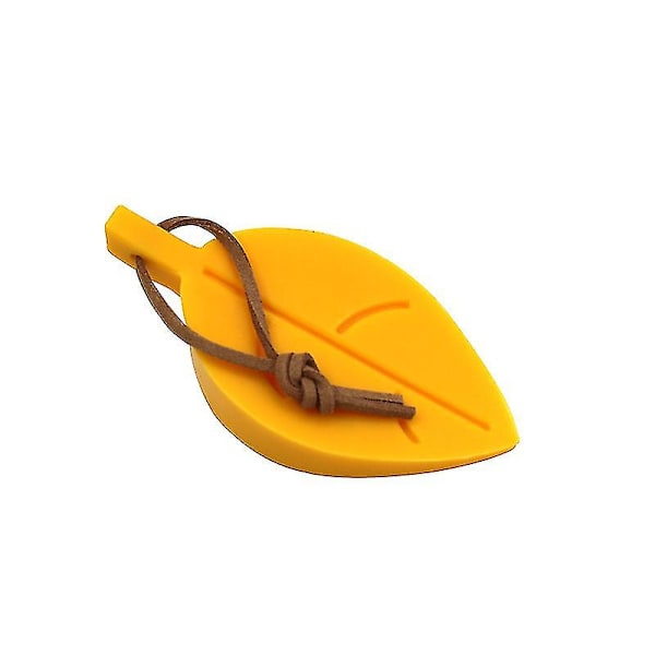 Jinyi Dörrstopparkil Wedge Finger Skydd Silikon Dörrstopp Söt Löv Stil Flexibel Dekorativ Finger Skydd för Hem (4st, Gul