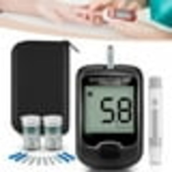 Smart Digital Display Glucometer Bärbar Blodsocker Testkit Med Glucometer Remsor 50papper 50nålar