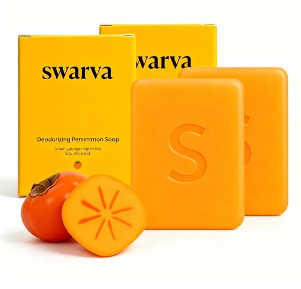 Swawa Persimmon såpe er spesielt designet for eldre og fjerner effektivt lukt. 2pcs