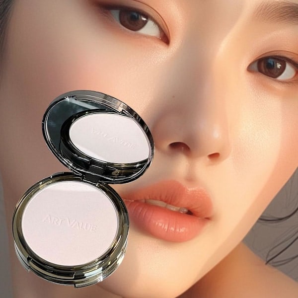ArtValue Mat Blødgørende Kompakt Pudder Glat Vandfast Makeup 1# Transparent Hvid One Size 1# Transparent White