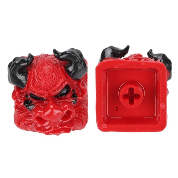 Handgraverad Harts Keycap Bullhead Harts Keycap Form Värmebeständig Artisan Keycap för Universal Mekaniskt Tangentbord Typ D