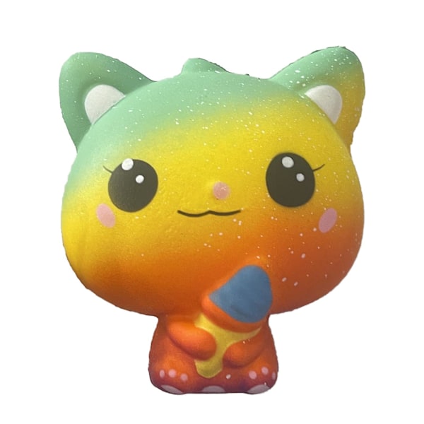 Mjukt Tryckdjur Flexibelt Stressavlastande Flerfärgad Squishy Katt Avkopplingsspel Leksak för Barn