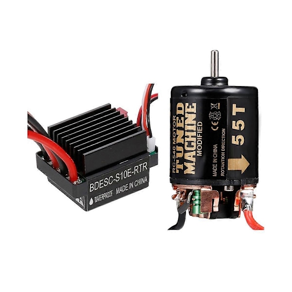 320A ESC + 540 Harjattu Moottori 1/10 RC-autolle Axial SCX10 90046 TRX4 D90 Redcat, 55T