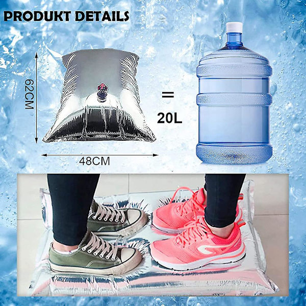 Vannposer 20 Liter Foldbar Kanister BPA-fri Mattrygg Vannpose Ultralett