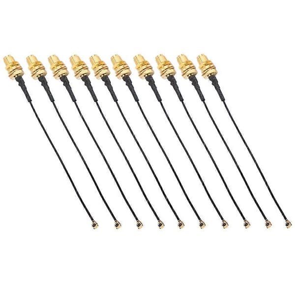 10 stk. SMA til IPX (U.FL) Forlængerkabel Antenne Feeder Sensor Ansigtsgenkendelse 10 cm