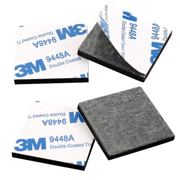 XYC 60-pack Kvadratisk Dubbelsidig Skumtejp Stark Fästplatta Limtejp (Svart)