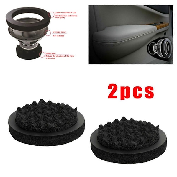 2Pcs Universal 6.5 inch Car Door Foam Speaker Enhancer System Sponge Kit Foam Rings Bass Blocker Soundproof Sponge Car Audio Speaker Foam