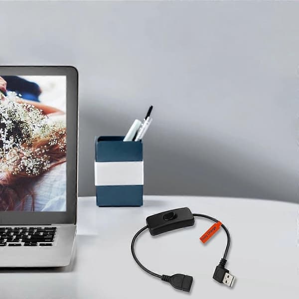 USB-kabel med switch, 1-pak USB han til hun forlængerledning inline switch