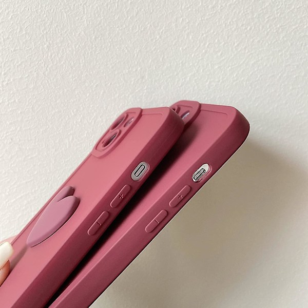 Kompatibel med Iphone 13 Pro Max Skal, söt 3D Hjärtformad med Anti-fall Lins Kameraskydd för Iphone 13 Pro Max 6.7-tum Mjuk Tpu Stötskydd
