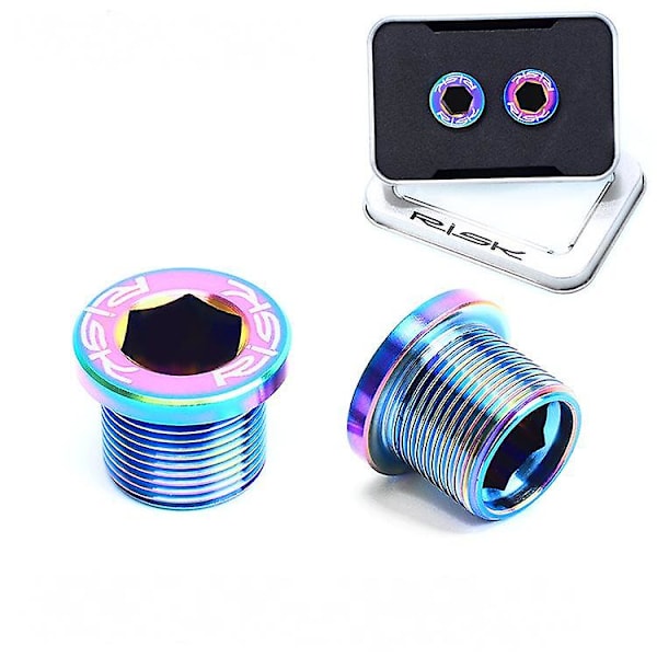 M15x12mm titaniumlegerings-spline krankboks centerakselskrue farvefikseringsskrue - spline, 1 æske/2 stk (farverig)