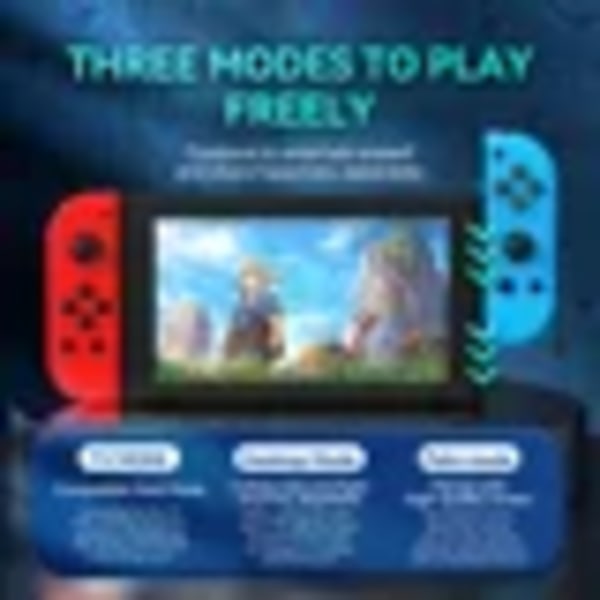 Kontroller for Switch Fargerik RGB Lys Spillkontroller (L/R) Trådløs joycon for Nintendo Switch Oled Dobbel Vibrasjon/Bevegelse