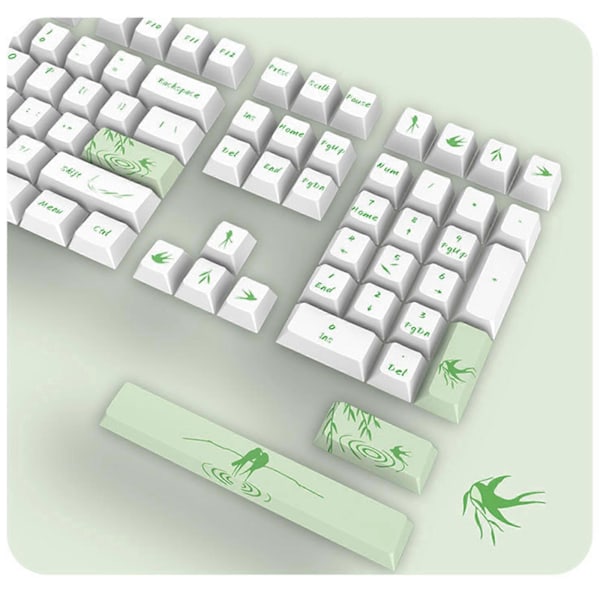 PBT-taster 130 Taster Cherry-profil DYE SUB Personlig Elektronisk Spilltaster for Cherry MX Switch Mekanisk Tastatur